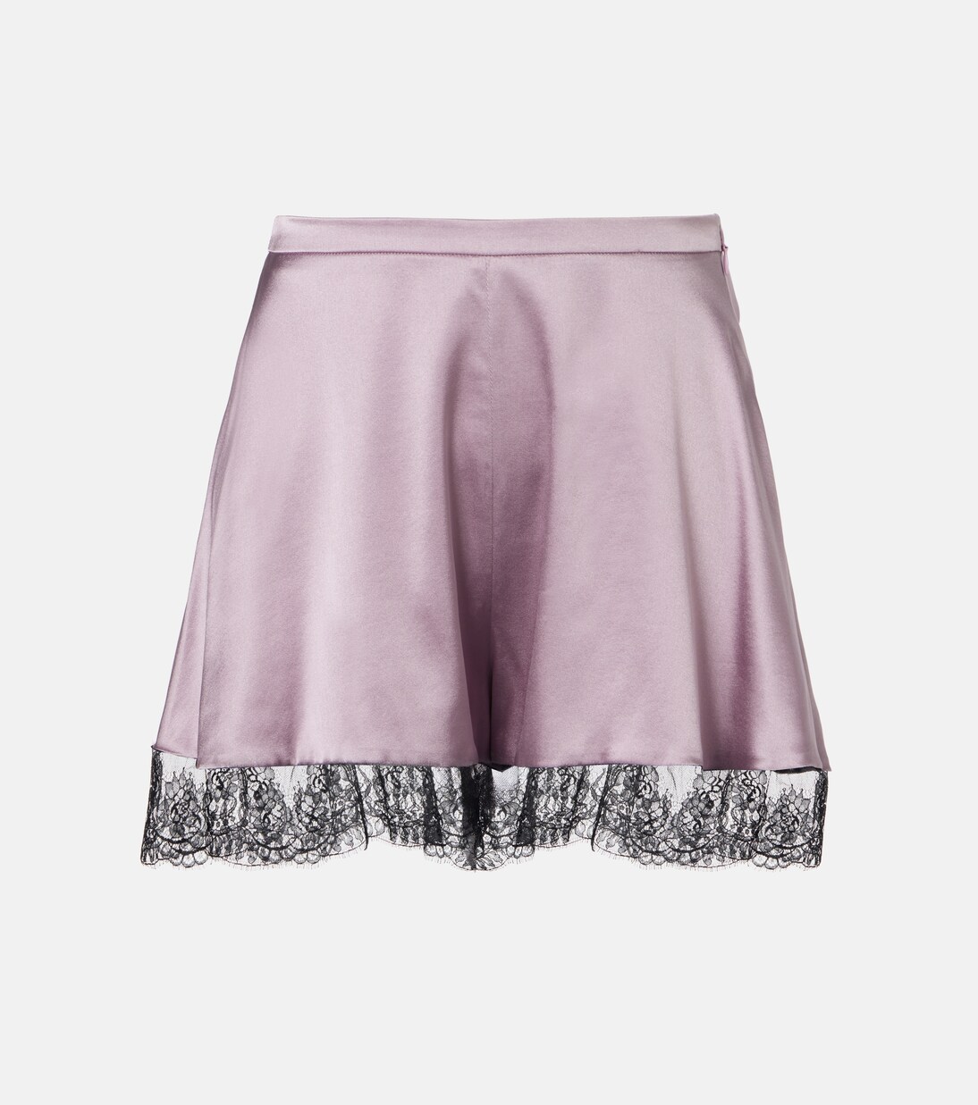 Lace-trimmed silk-blend satin shorts | Nina Ricci