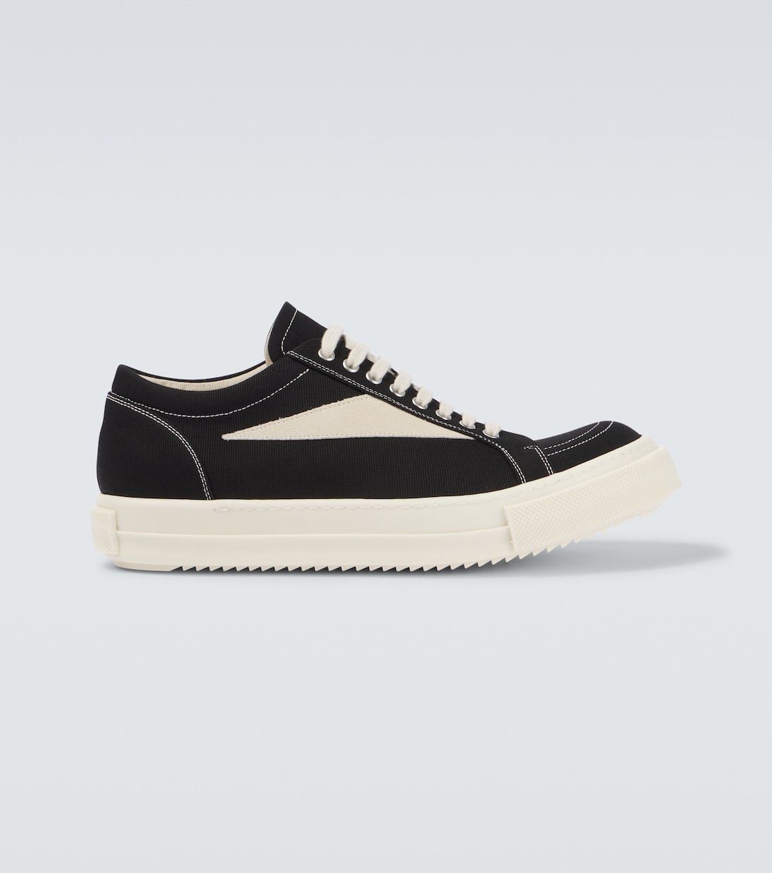 Vintage suede-trimmed canvas sneakers | Rick Owens