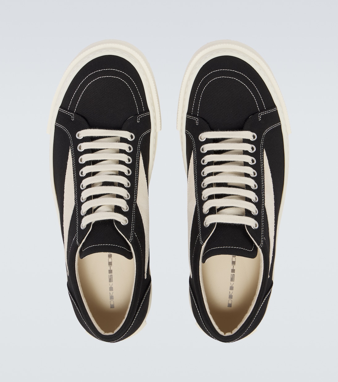 Vintage suede-trimmed canvas sneakers | Rick Owens
