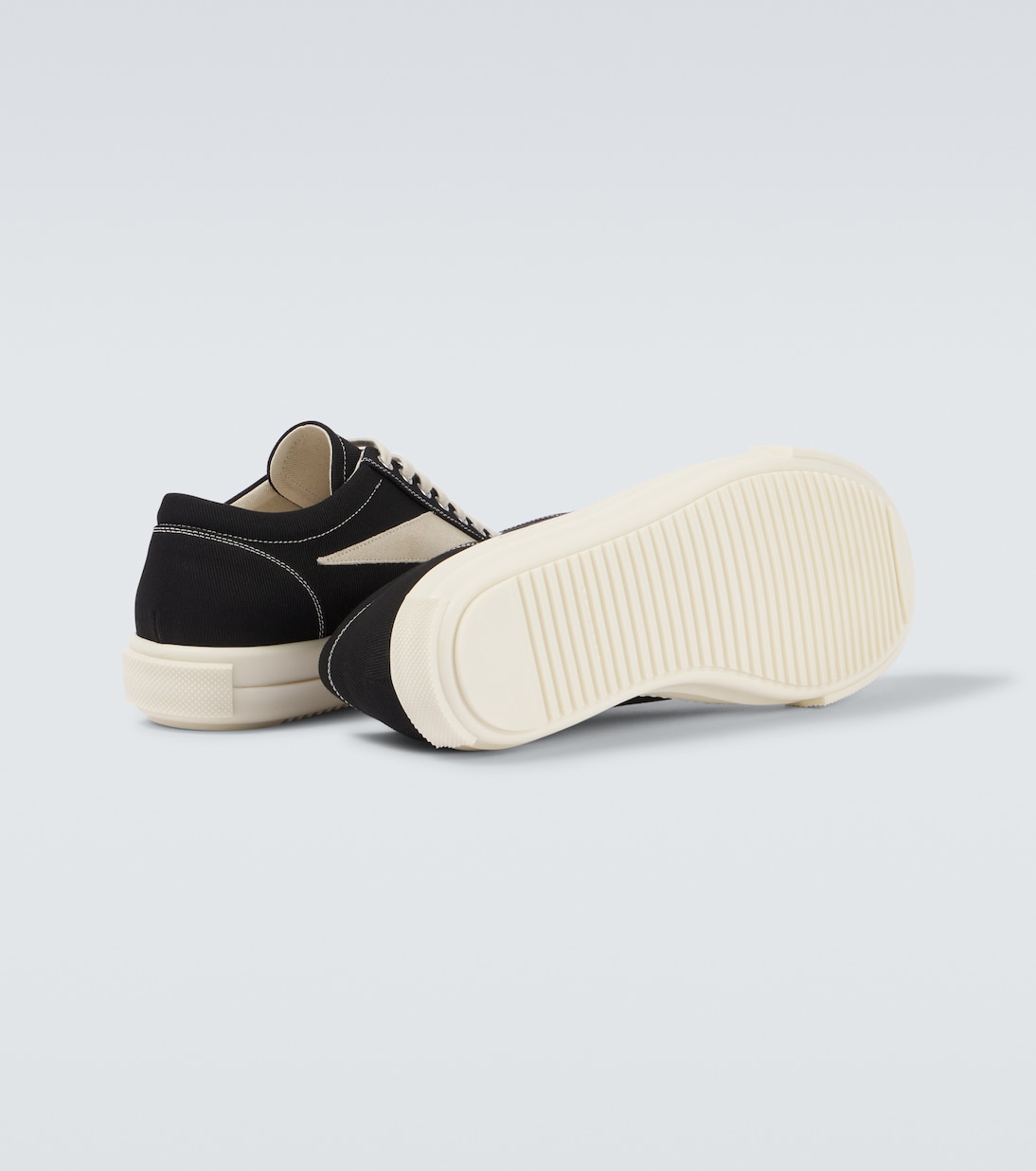 Vintage suede-trimmed canvas sneakers | Rick Owens