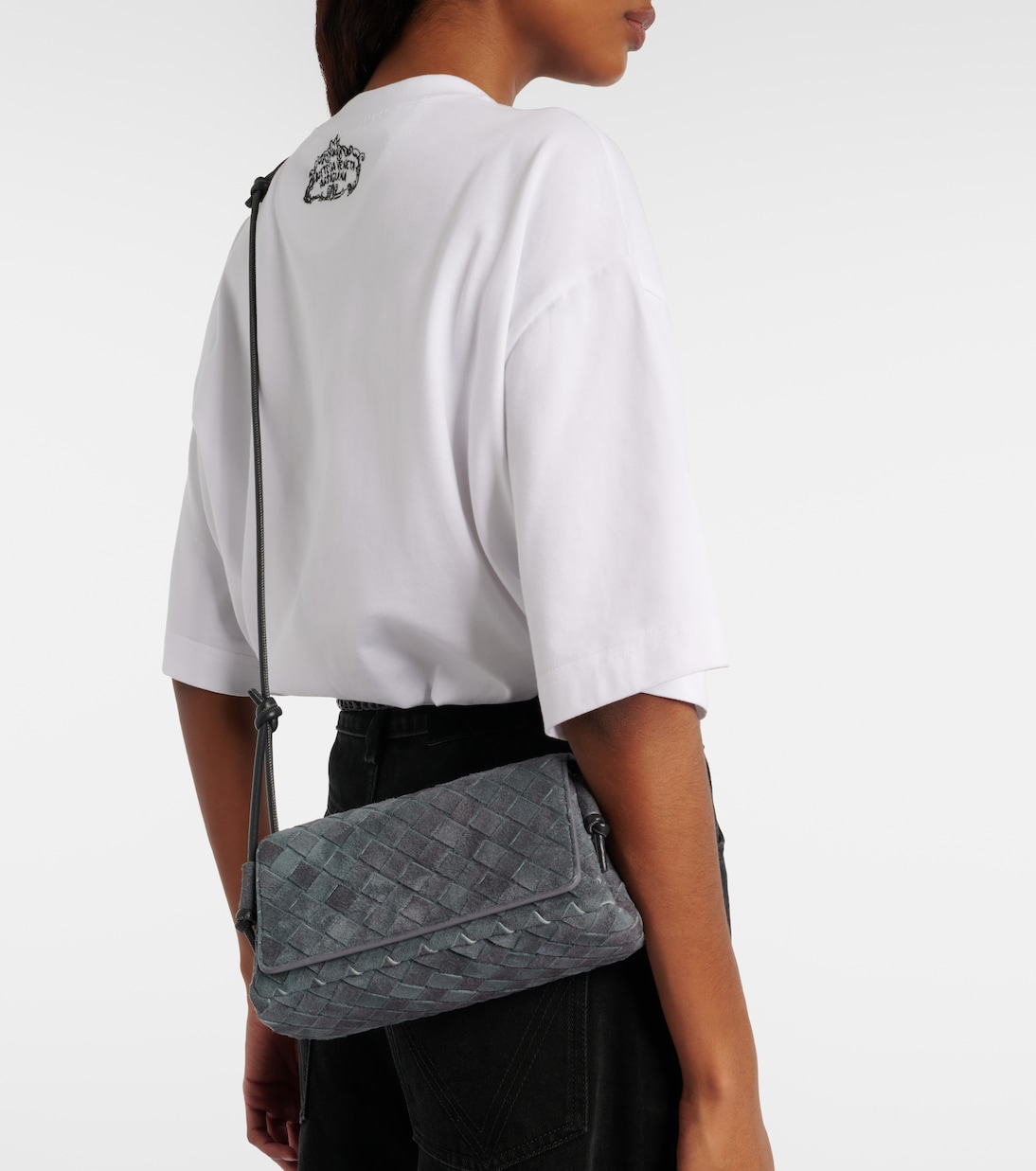 Crossbody Bag Notturno aus Veloursleder | Bottega Veneta