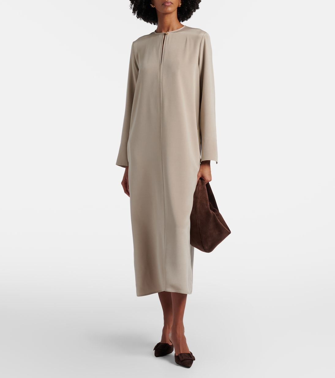 Unghia silk-blend midi dress | Max Mara
