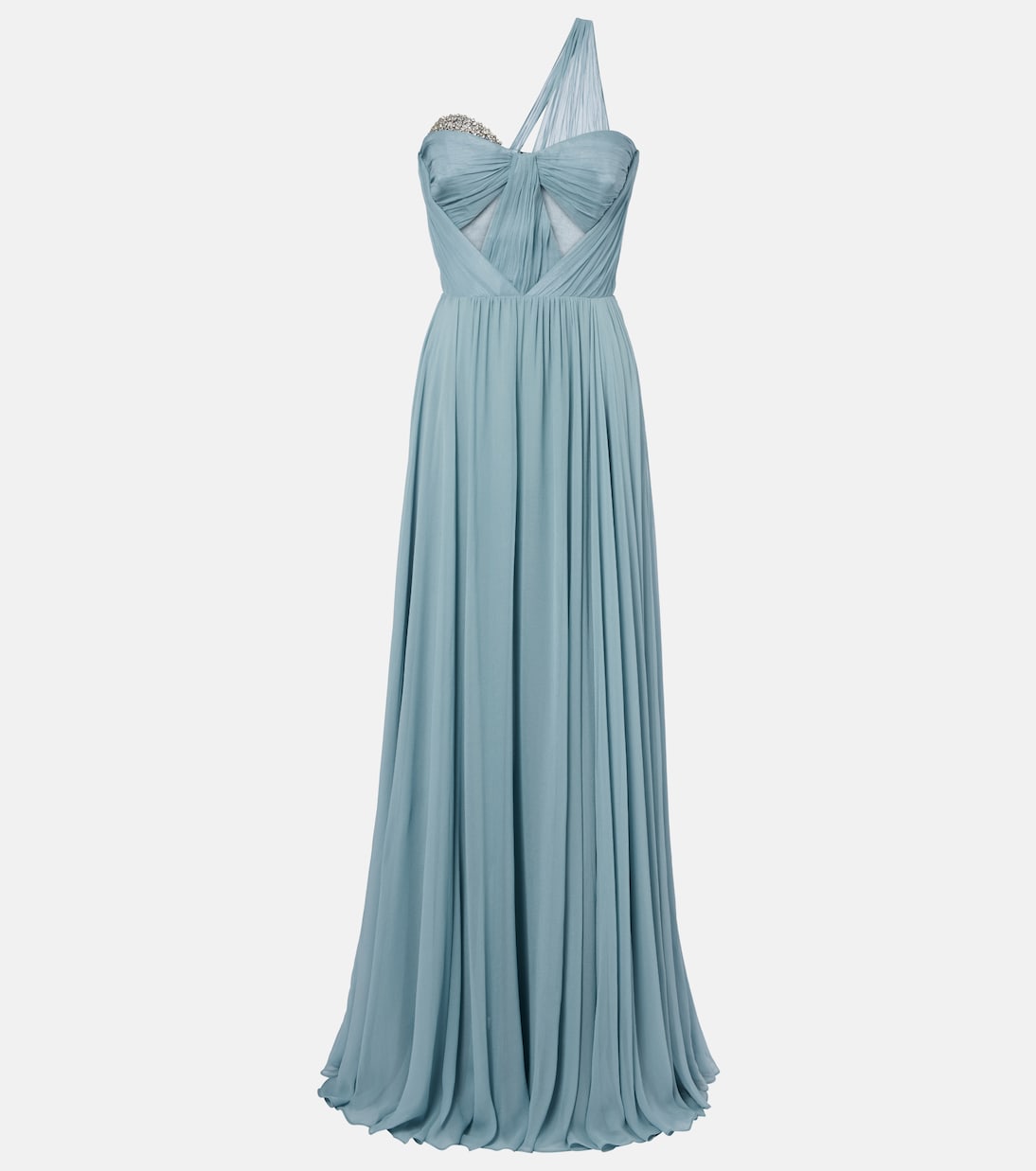 Sahra embellished draped silk gown | The New Arrivals Ilkyaz Ozel