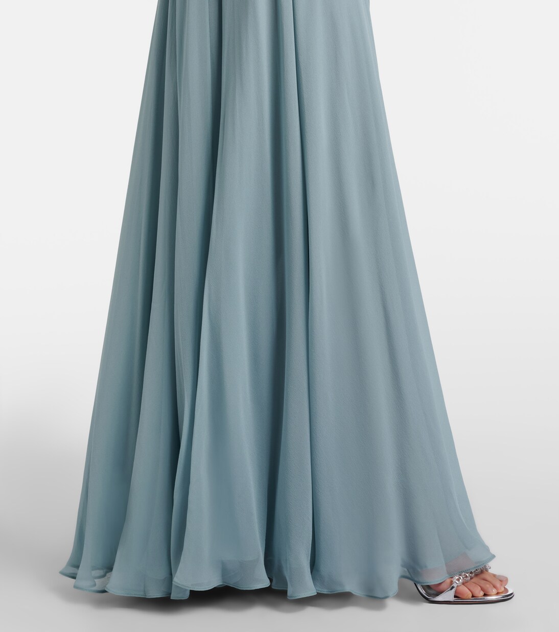 Sahra embellished draped silk gown | The New Arrivals Ilkyaz Ozel