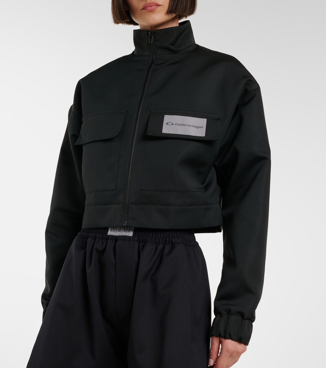 Cropped-Trainingsjacke aus Faille | Balenciaga