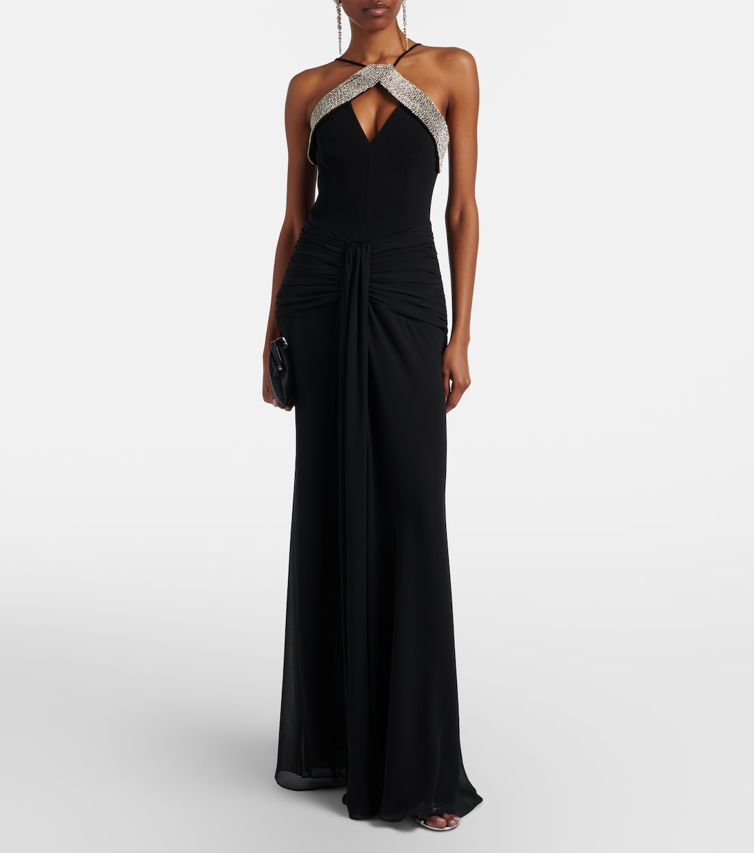 Astros embellished draped gown | Rebecca Vallance