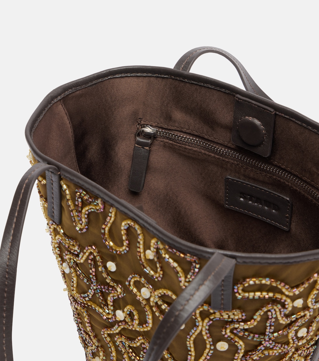 Caro embellished canvas tote bag | Staud