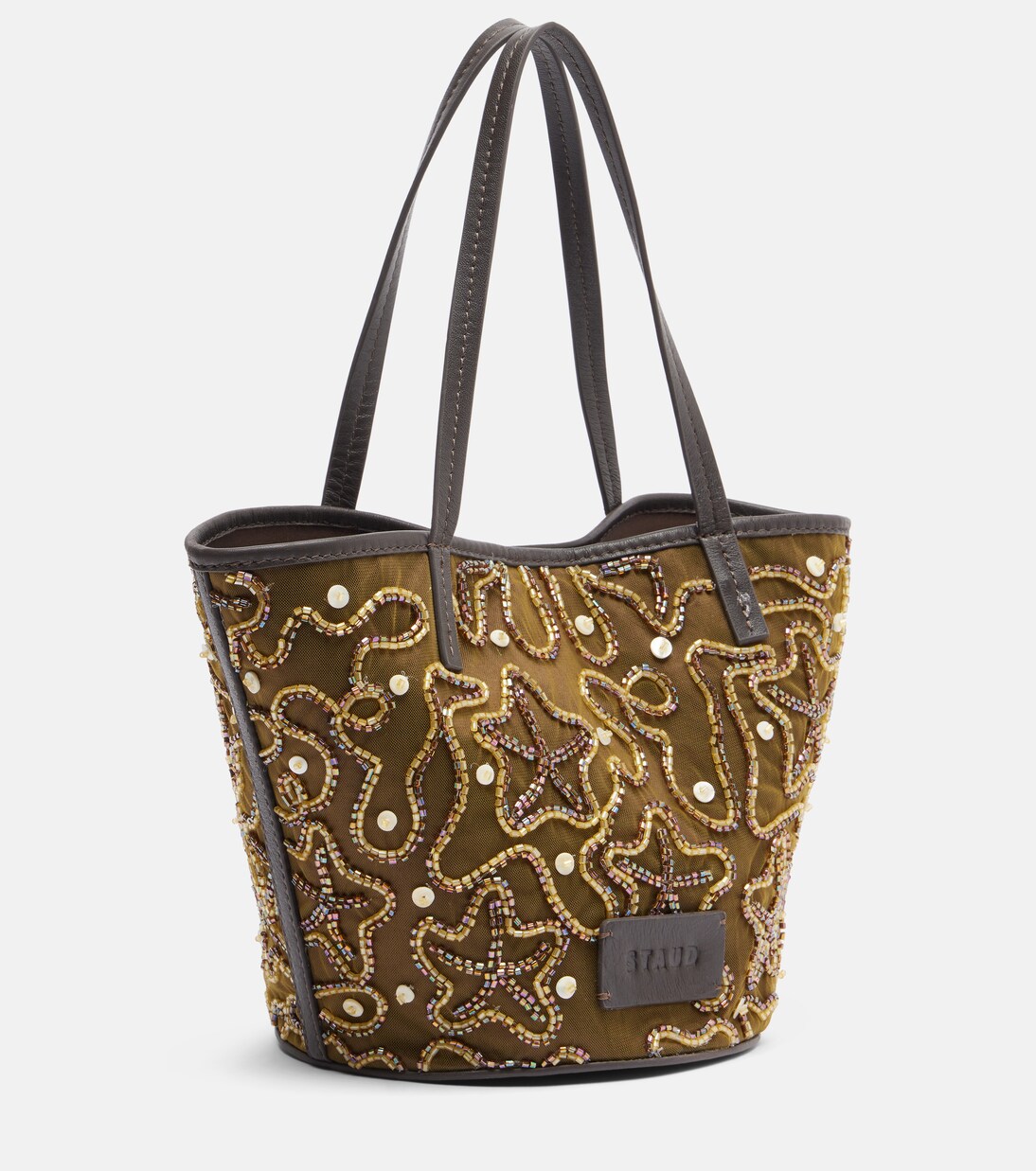 Caro embellished canvas tote bag | Staud