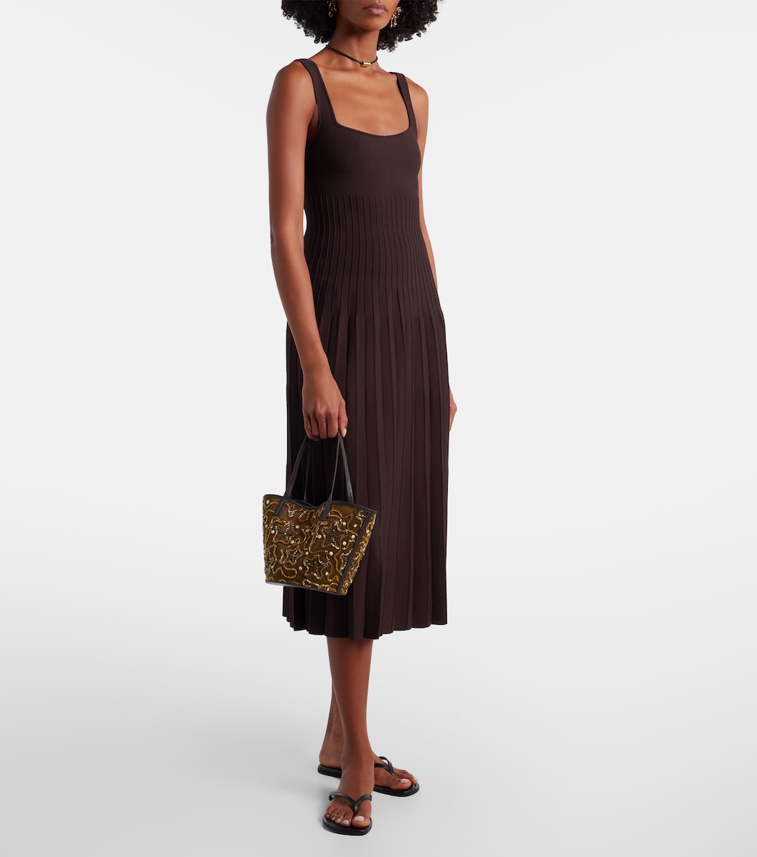 Caro embellished canvas tote bag | Staud