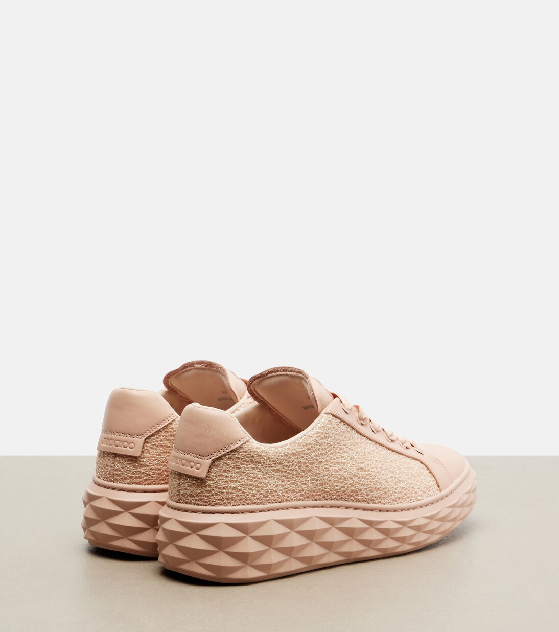 Diamond Light Maxi glitter leather sneakers | Jimmy Choo