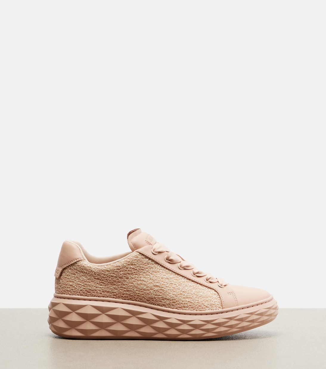 Diamond Light Maxi glitter leather sneakers | Jimmy Choo