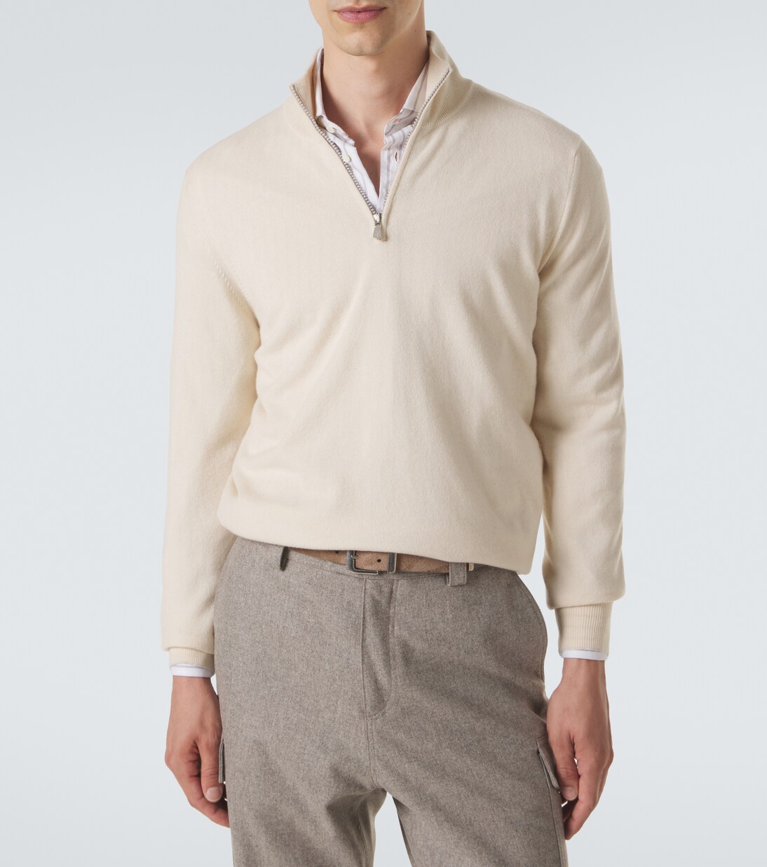 Cashmere half-zip sweater | Brunello Cucinelli