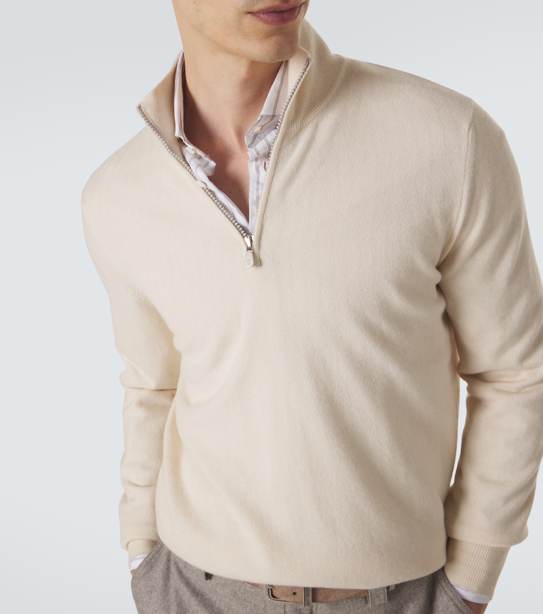 Cashmere half-zip sweater | Brunello Cucinelli