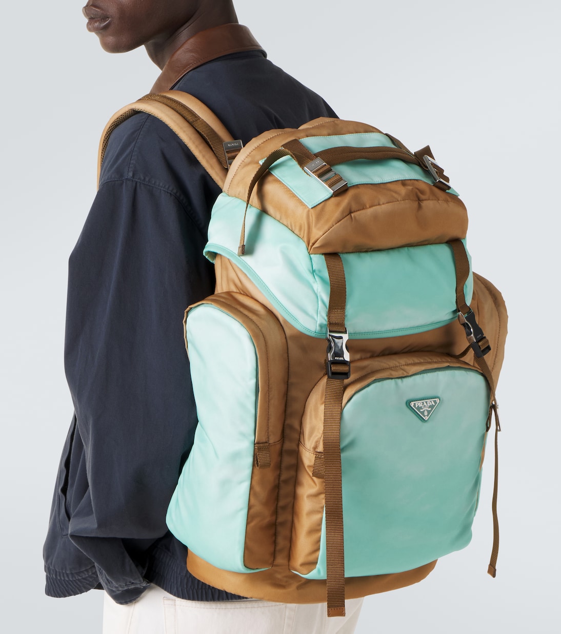 Large Re-Nylon and Saffiano leather backpack | Prada