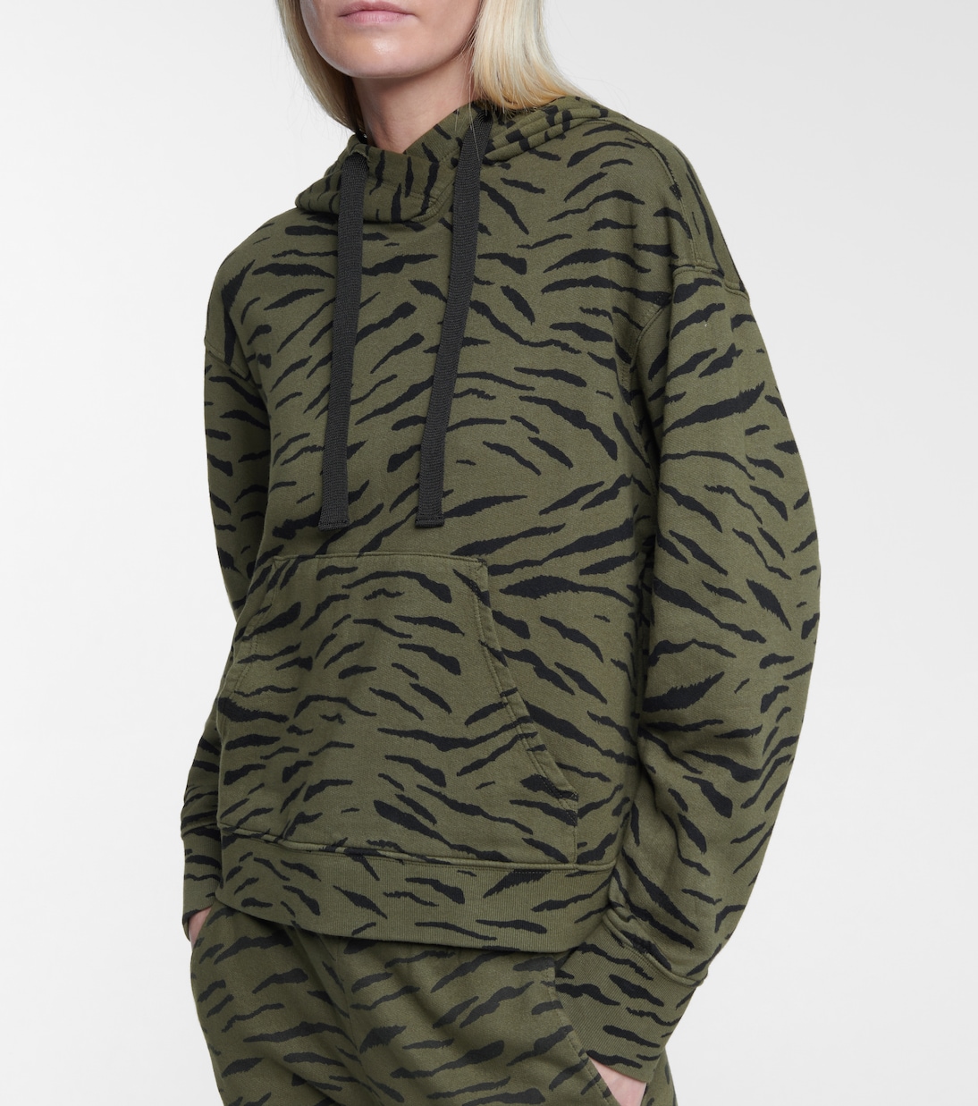 Roseanne printed cotton hoodie | Velvet