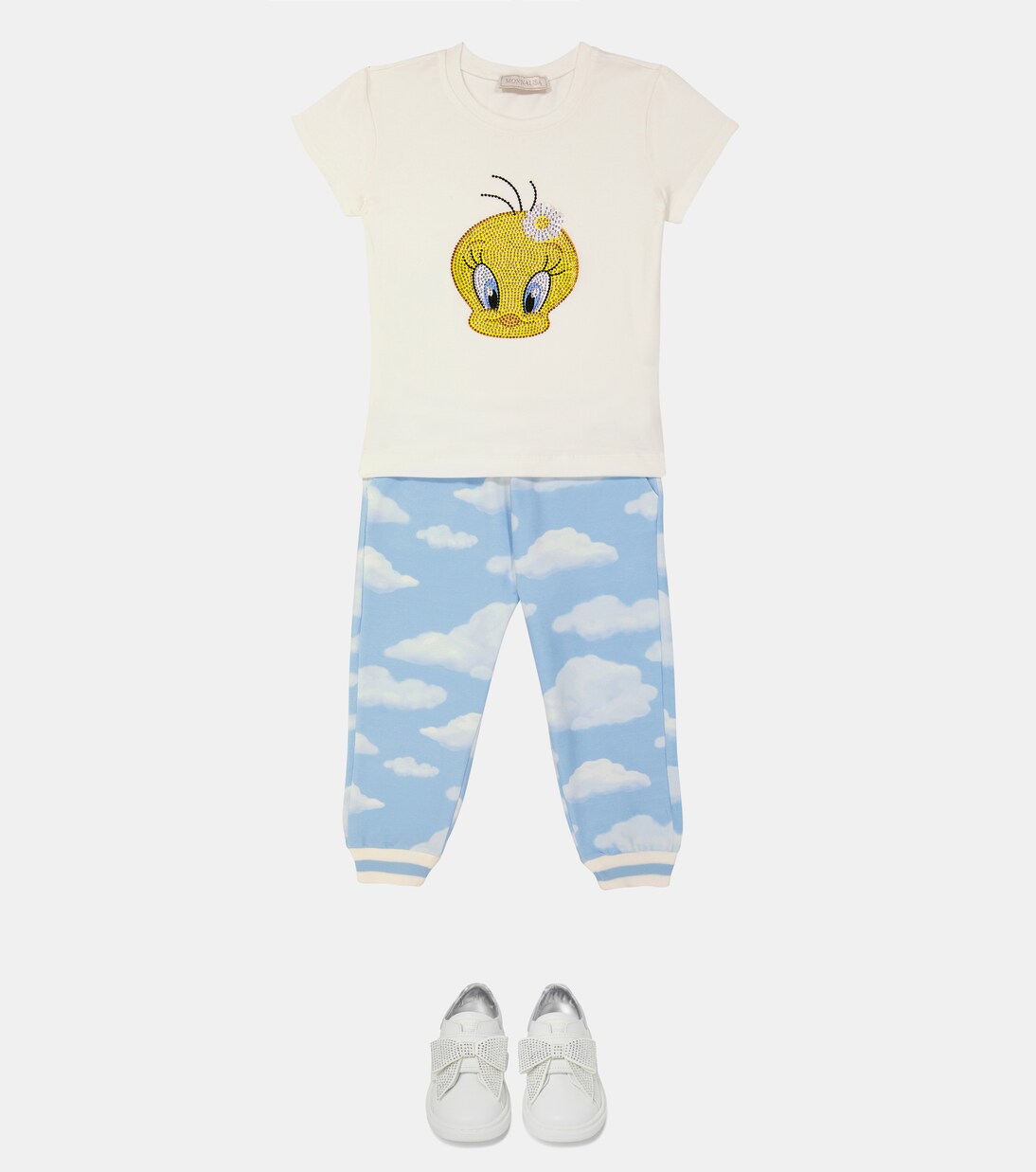 Printed cotton-blend sweatpants | Monnalisa