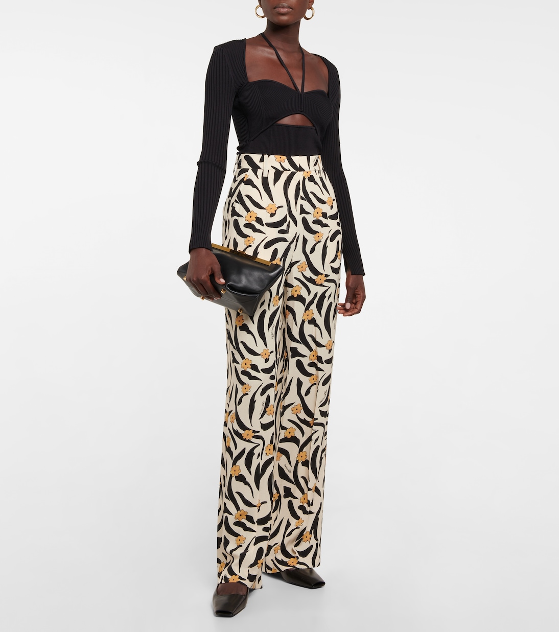 High-Rise Straight-Fit-Hose Lanai | Nanushka