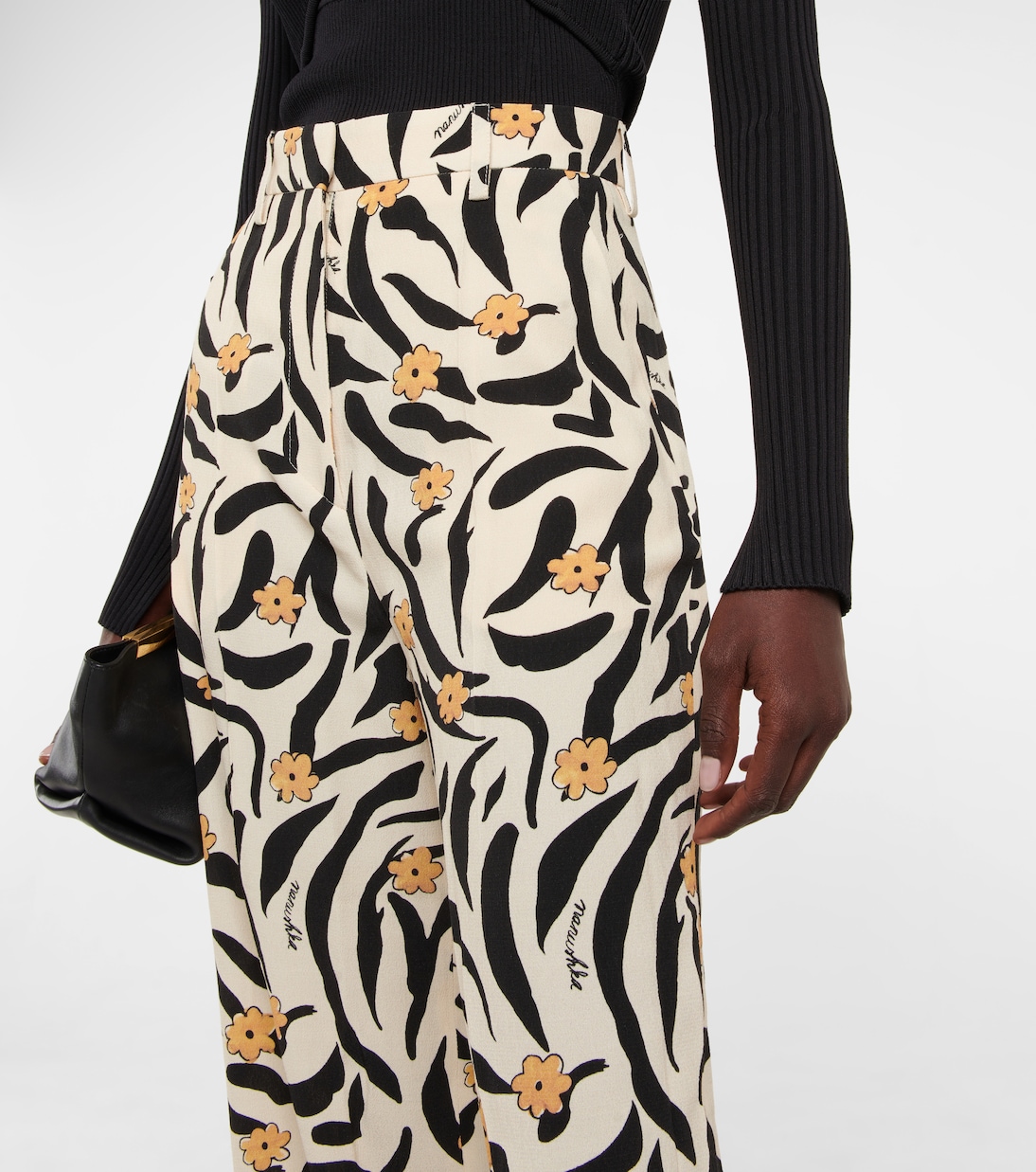 High-Rise Straight-Fit-Hose Lanai | Nanushka