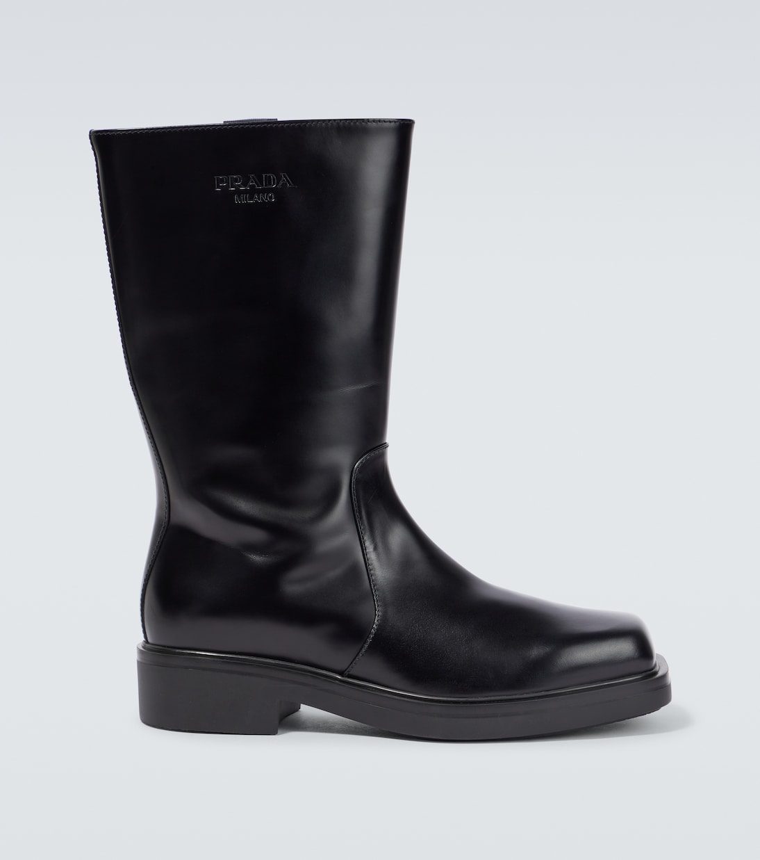 Brushed leather Chelsea boots | Prada