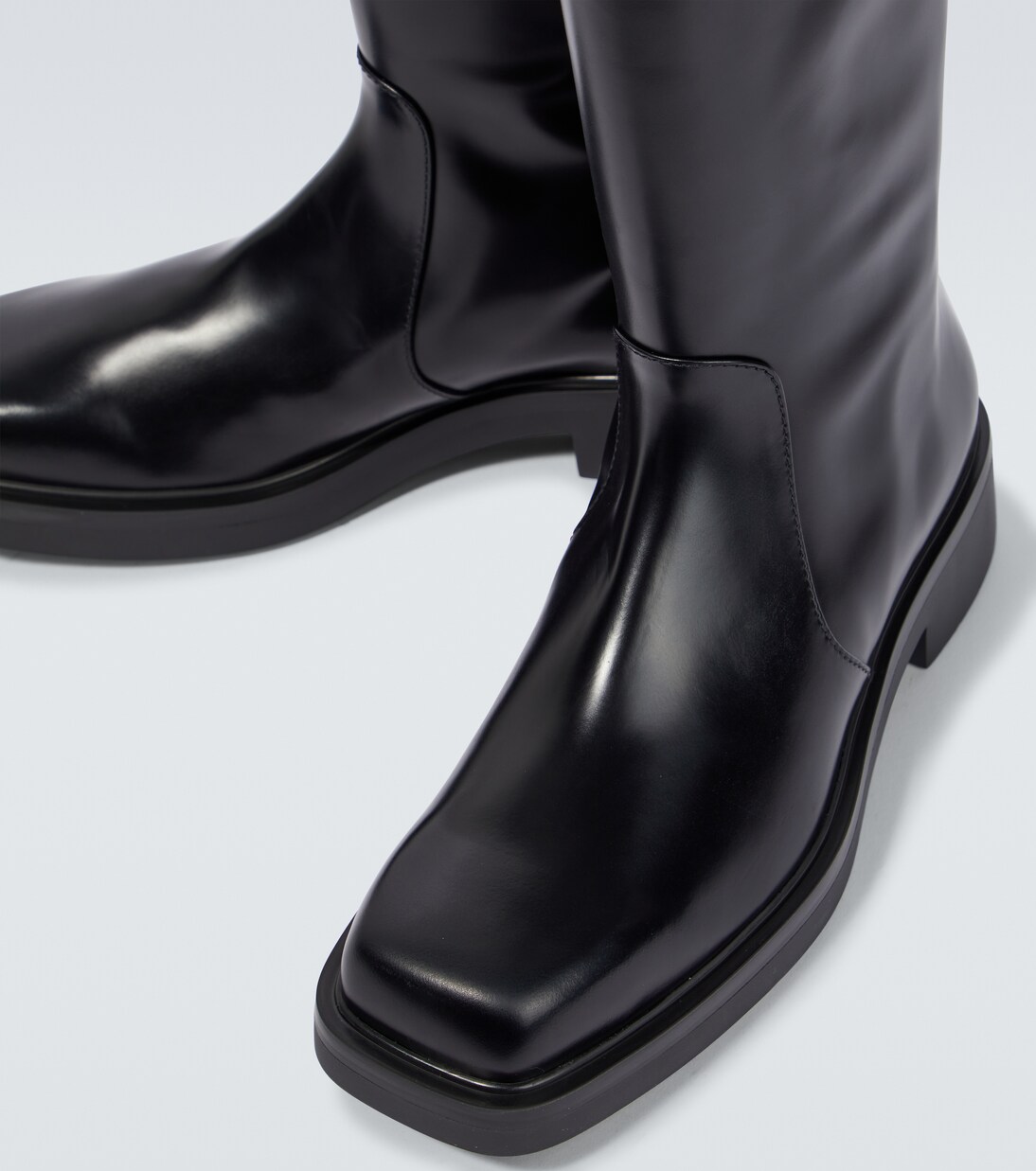 Brushed leather Chelsea boots | Prada