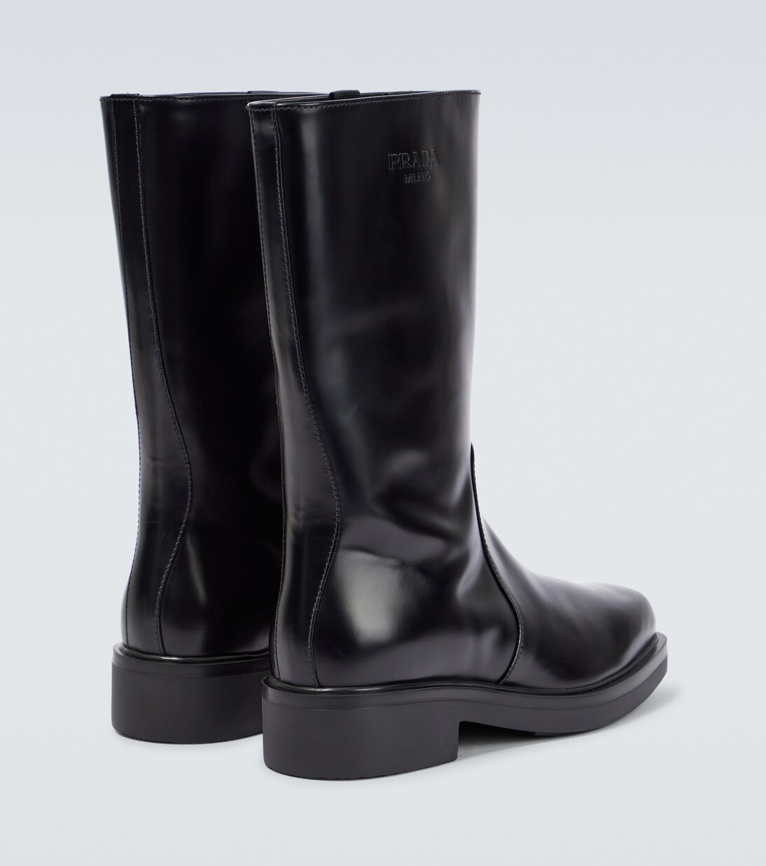 Brushed leather Chelsea boots | Prada