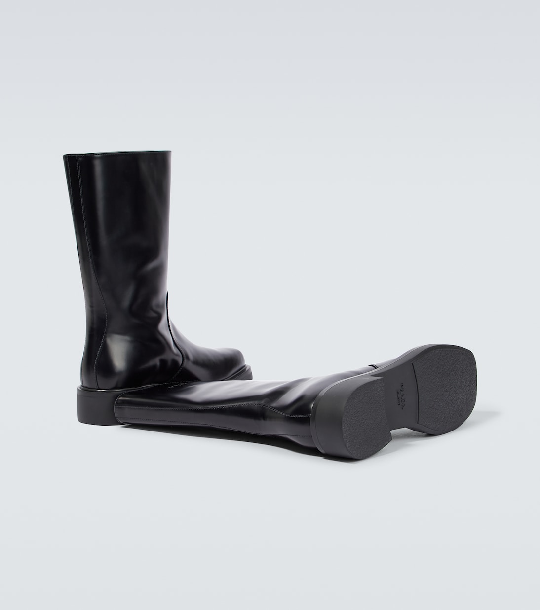 Brushed leather Chelsea boots | Prada