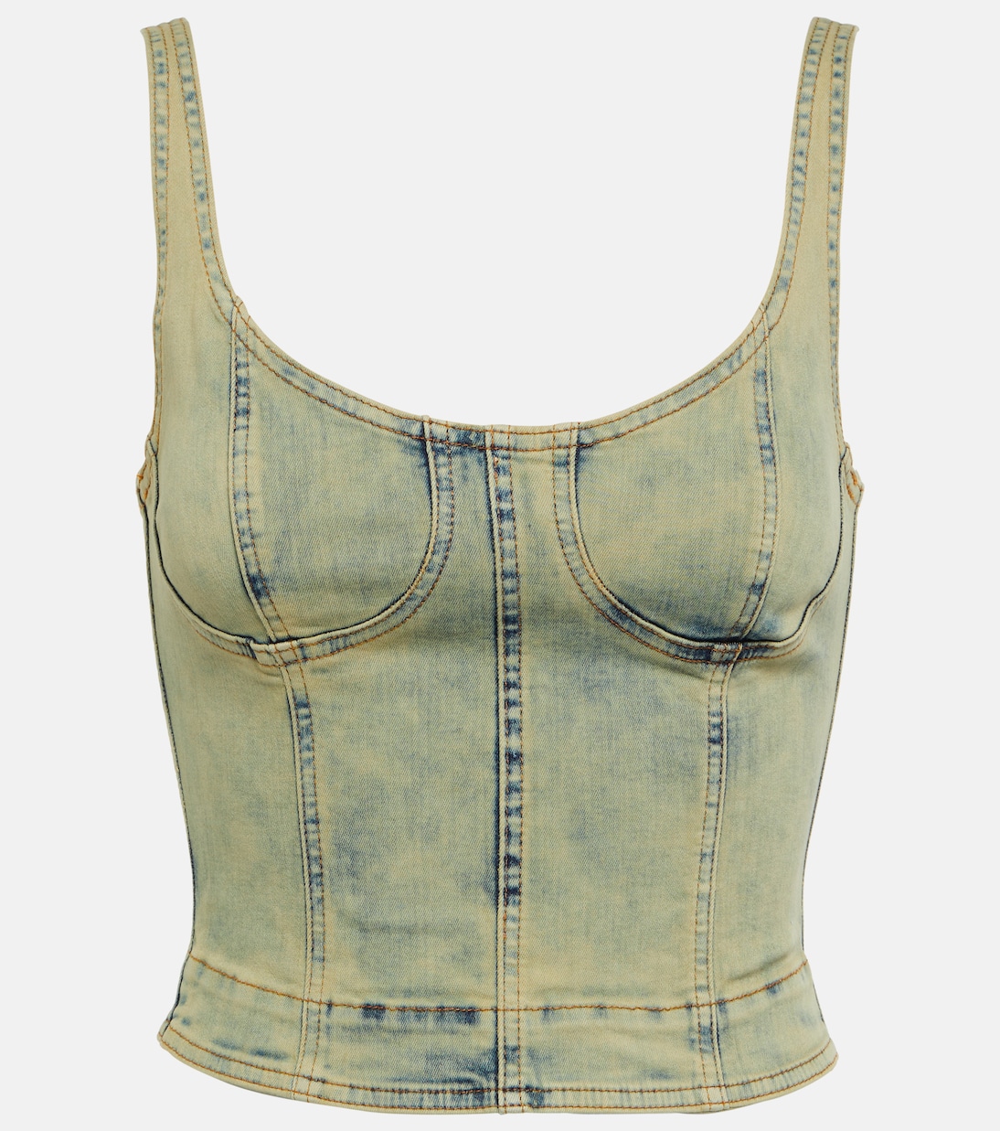 Cropped-Top Harley aus Denim | KNWLS