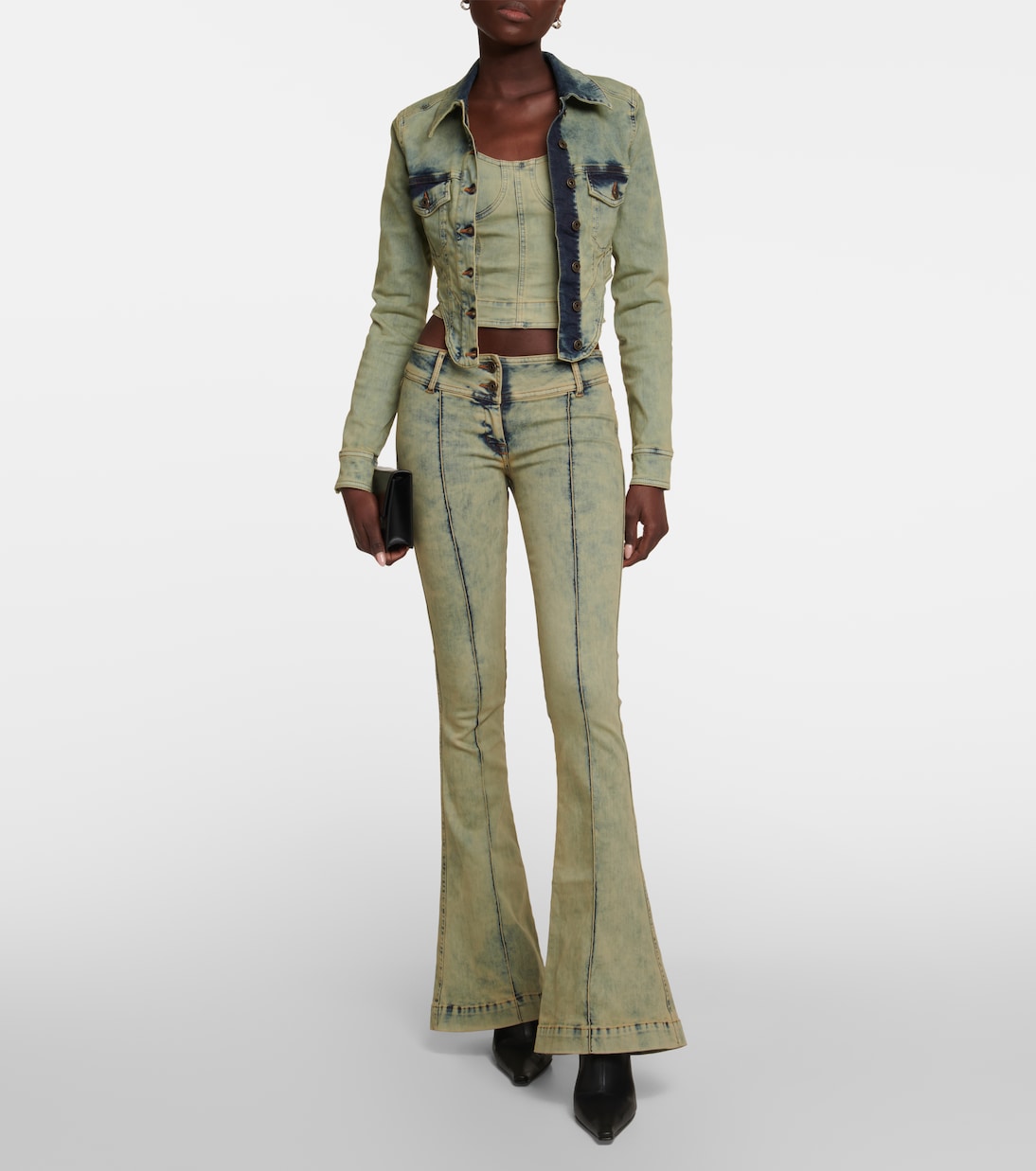 Cropped-Top Harley aus Denim | KNWLS