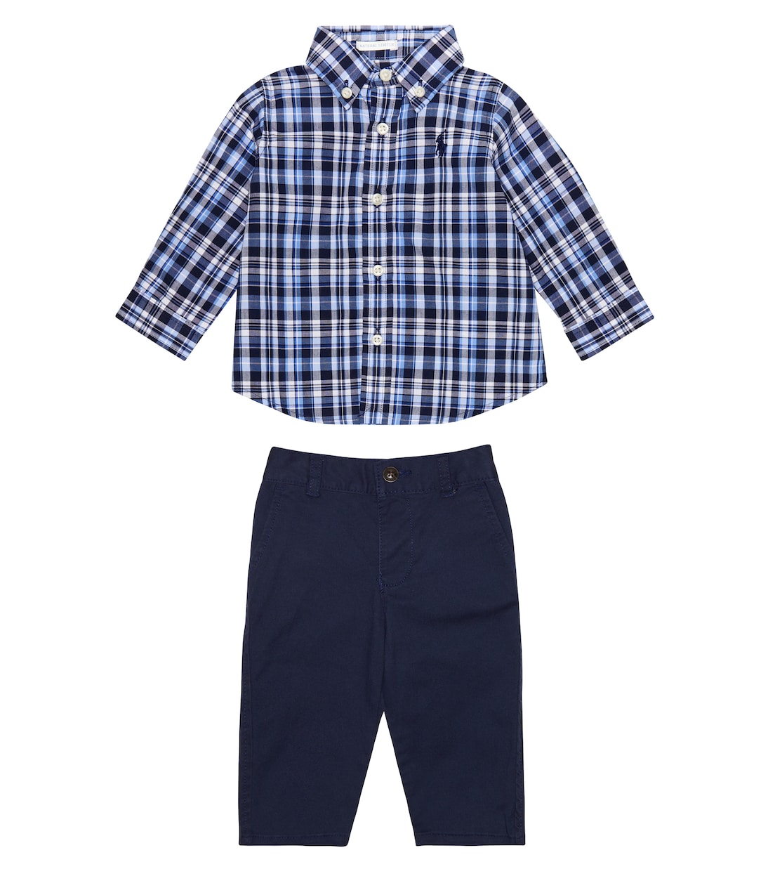 Baby checked cotton shirt and pants set | Polo Ralph Lauren Kids
