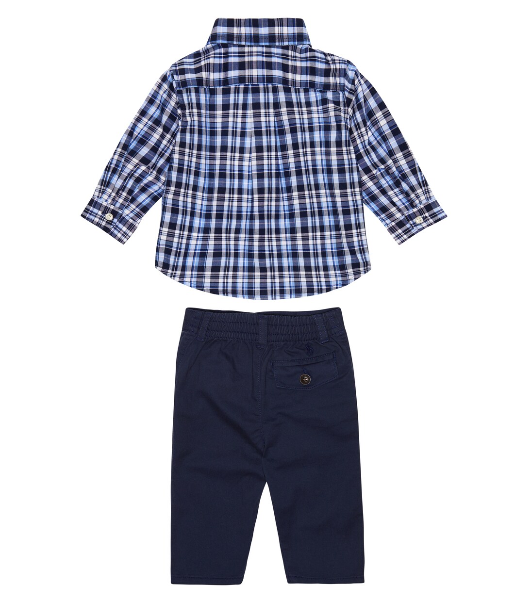 Baby checked cotton shirt and pants set | Polo Ralph Lauren Kids