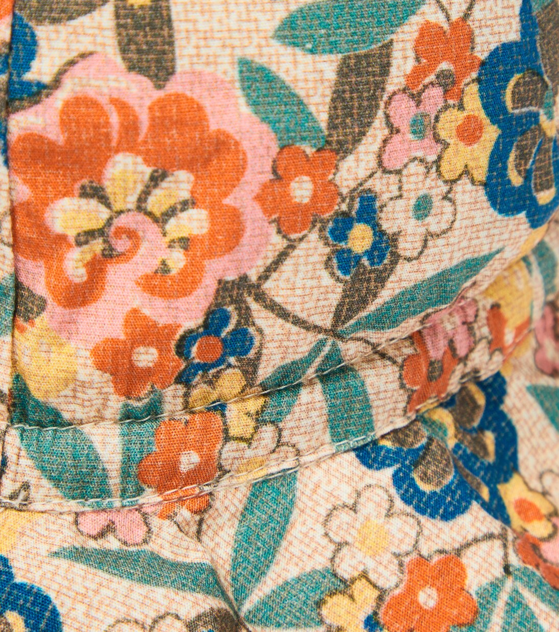 Baby Cadia floral cotton sun hat | Caramel