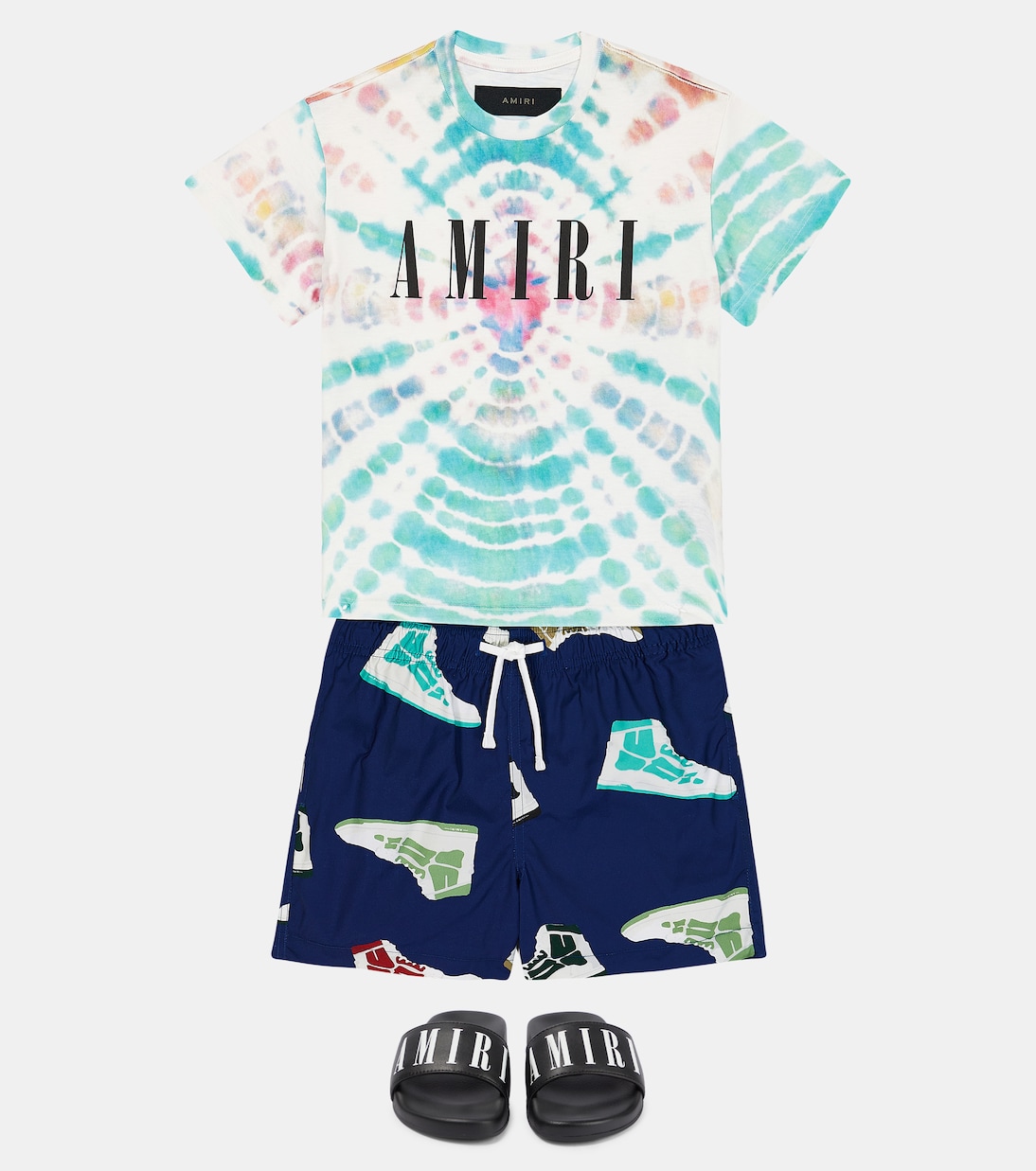 Logo tie-dye cotton jersey T-shirt | Amiri Kids