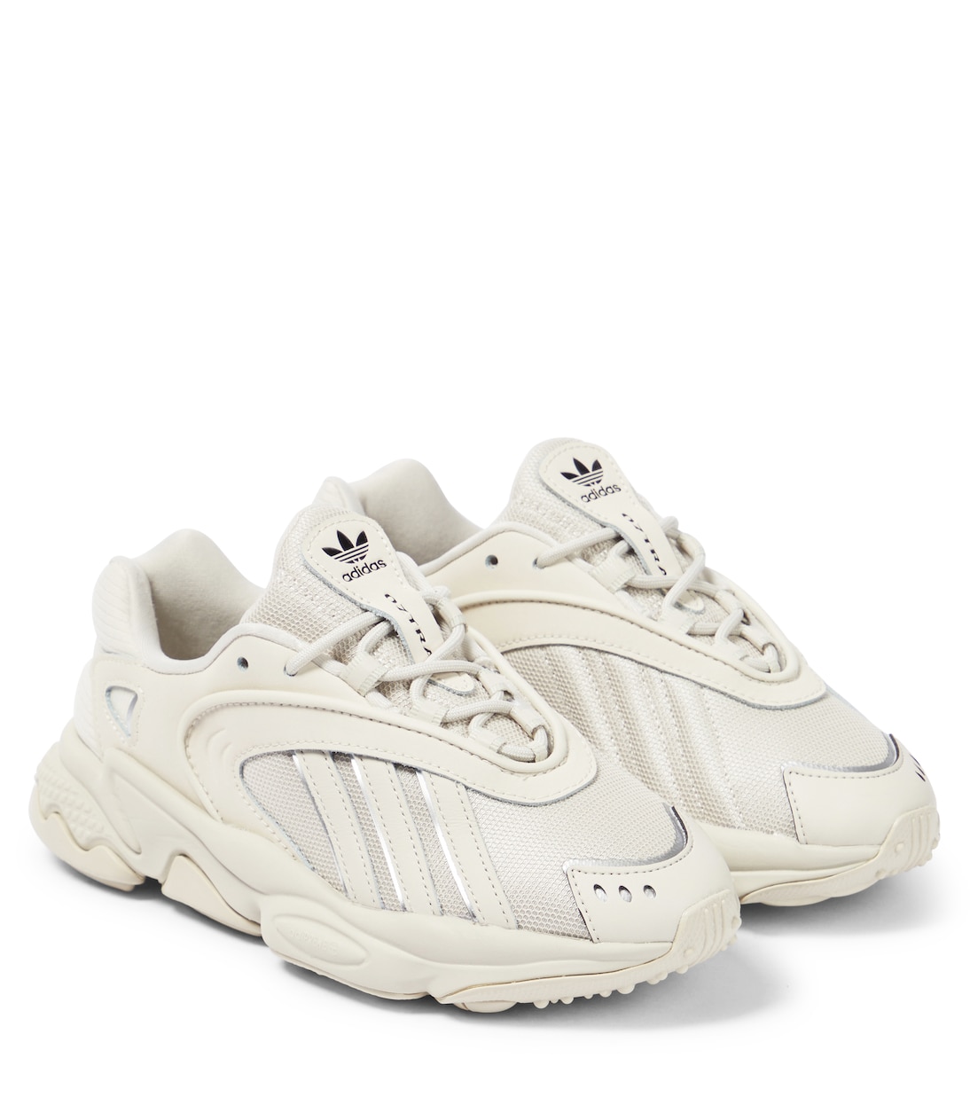 Oztral J leather mesh-trimmed sneakers | Adidas Originals Kids