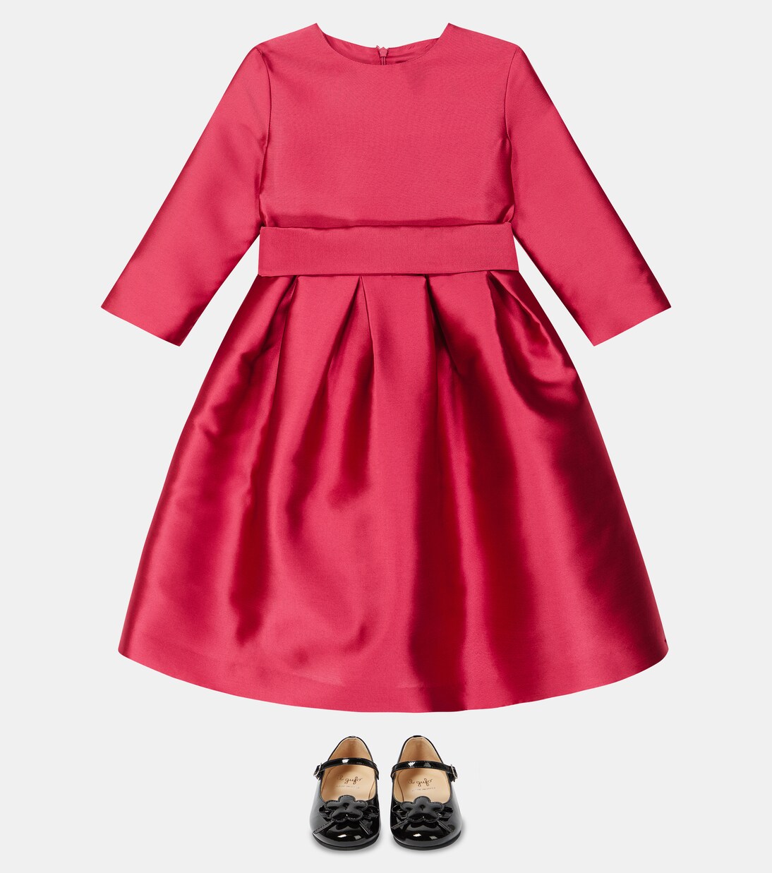 Pleated taffeta dress | Il Gufo