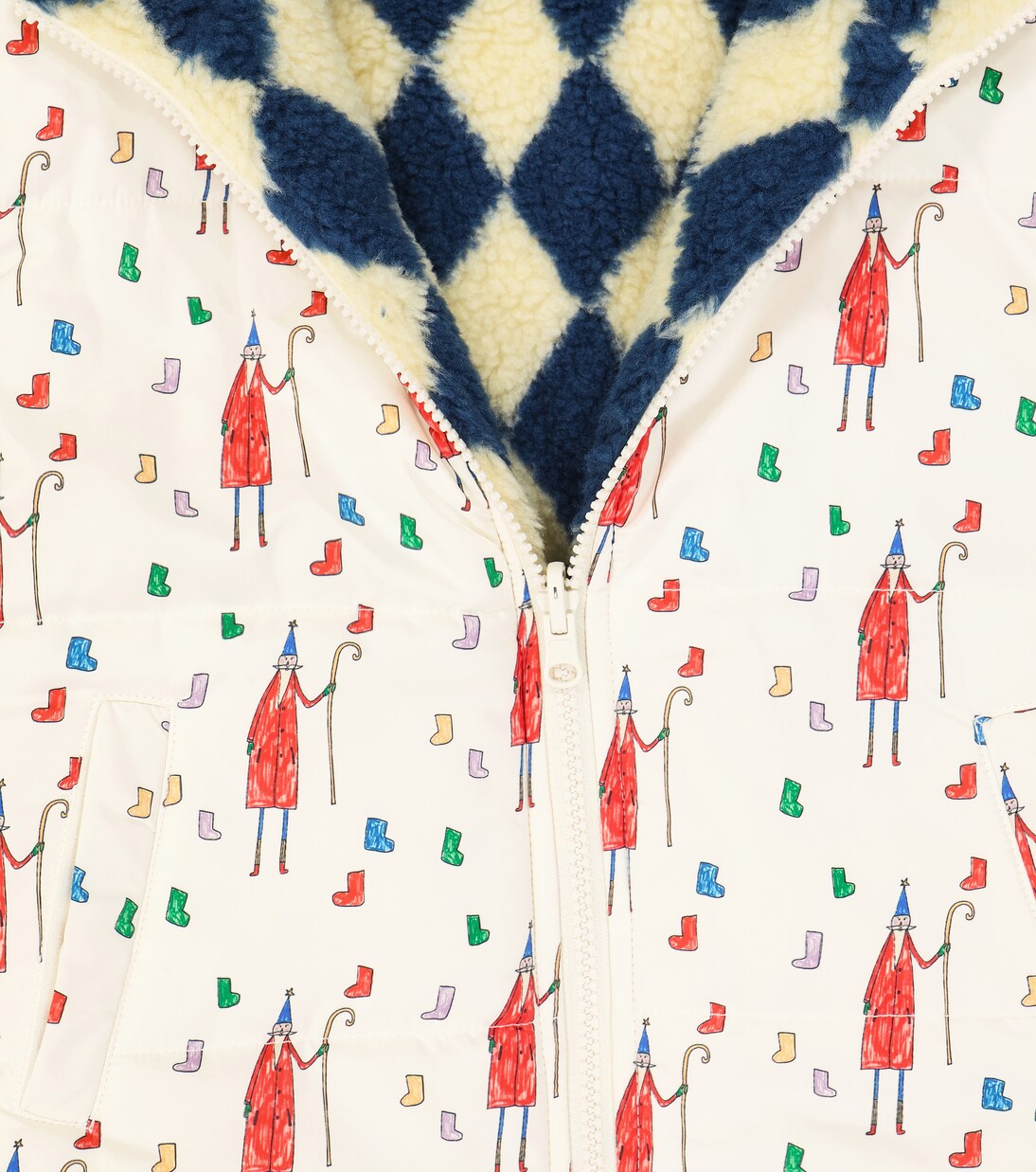 Reversible printed fleece vest | Jellymallow