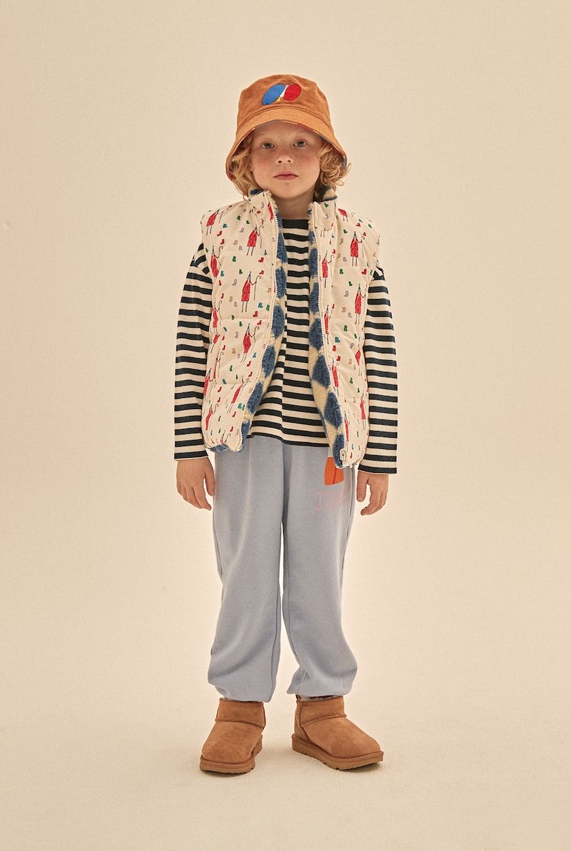 Reversible printed fleece vest | Jellymallow