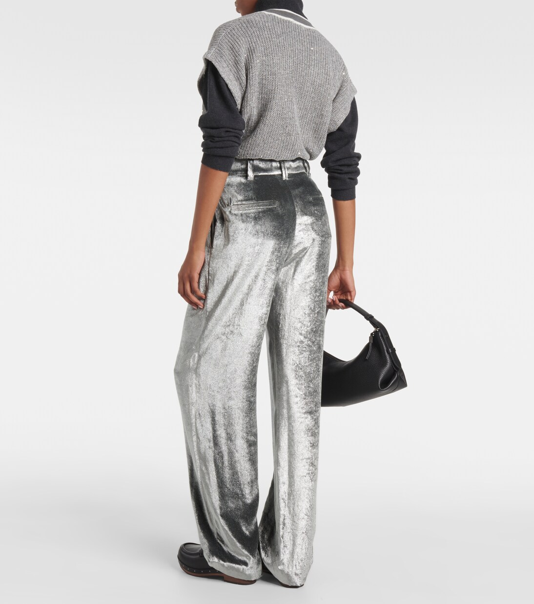 Weite Hose aus Samt | Brunello Cucinelli