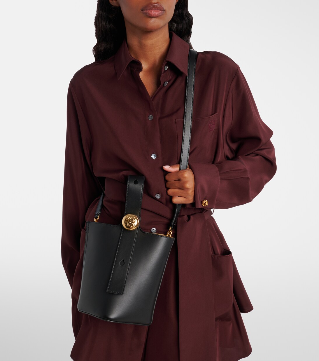 Bucket Bag Pebble Mini aus Leder | Loewe