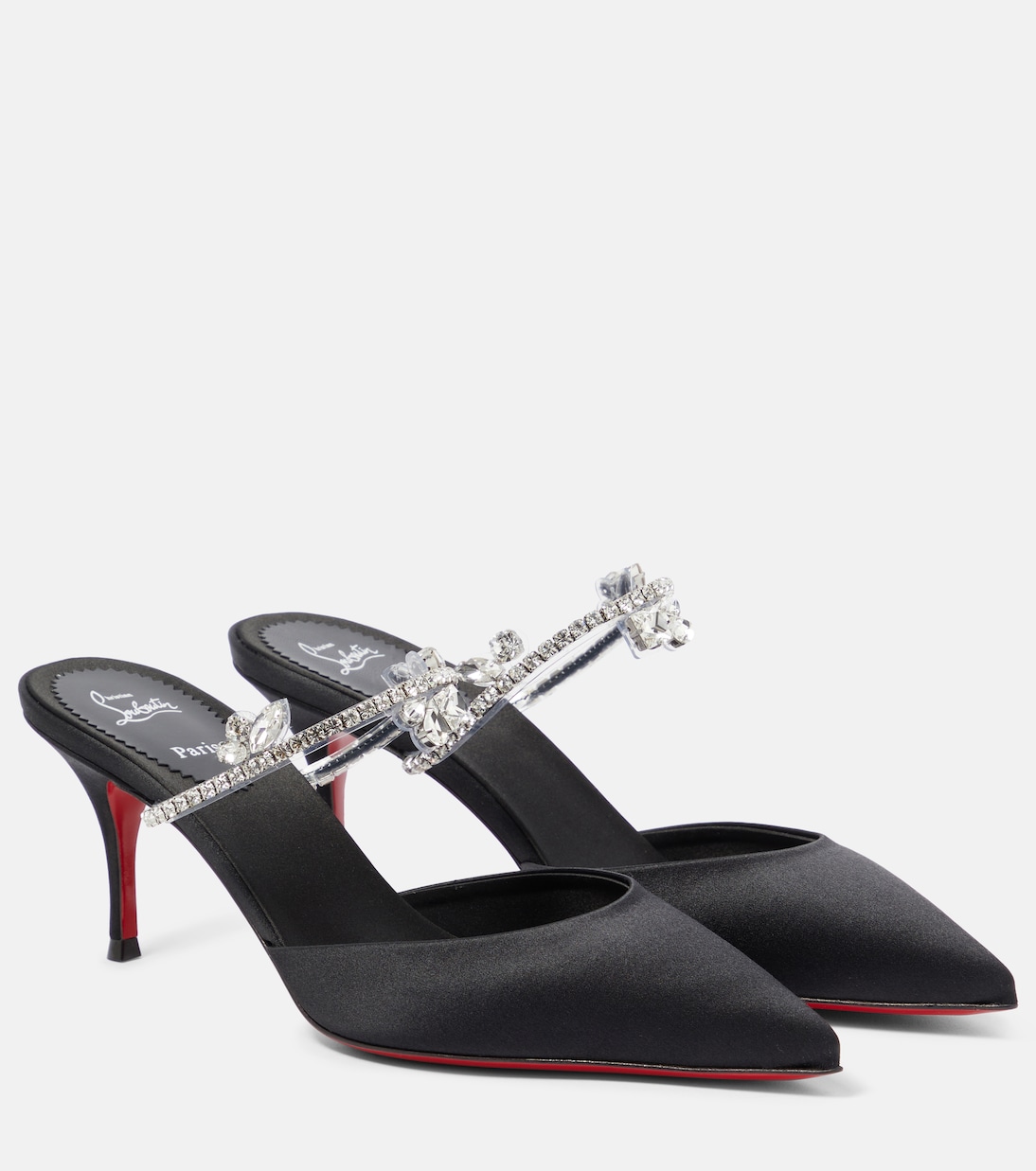 Planet Queen 70 satin mules | Christian Louboutin