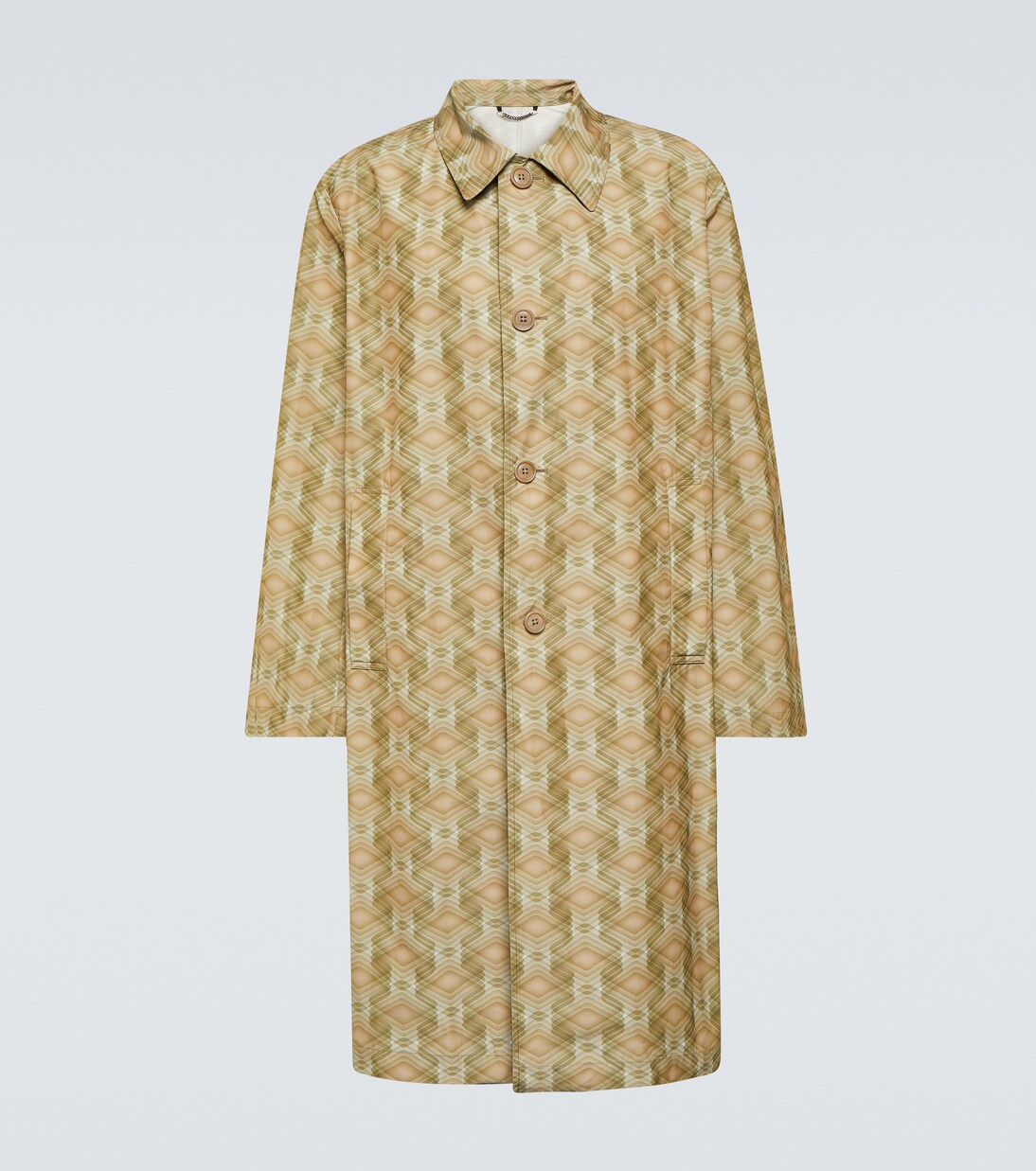 Printed technical car coat | Dries Van Noten