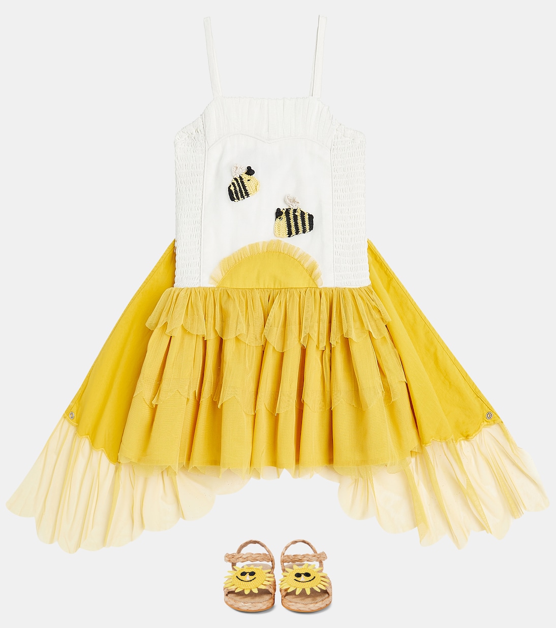 Embroidered ruffled tulle dress | Stella McCartney Kids