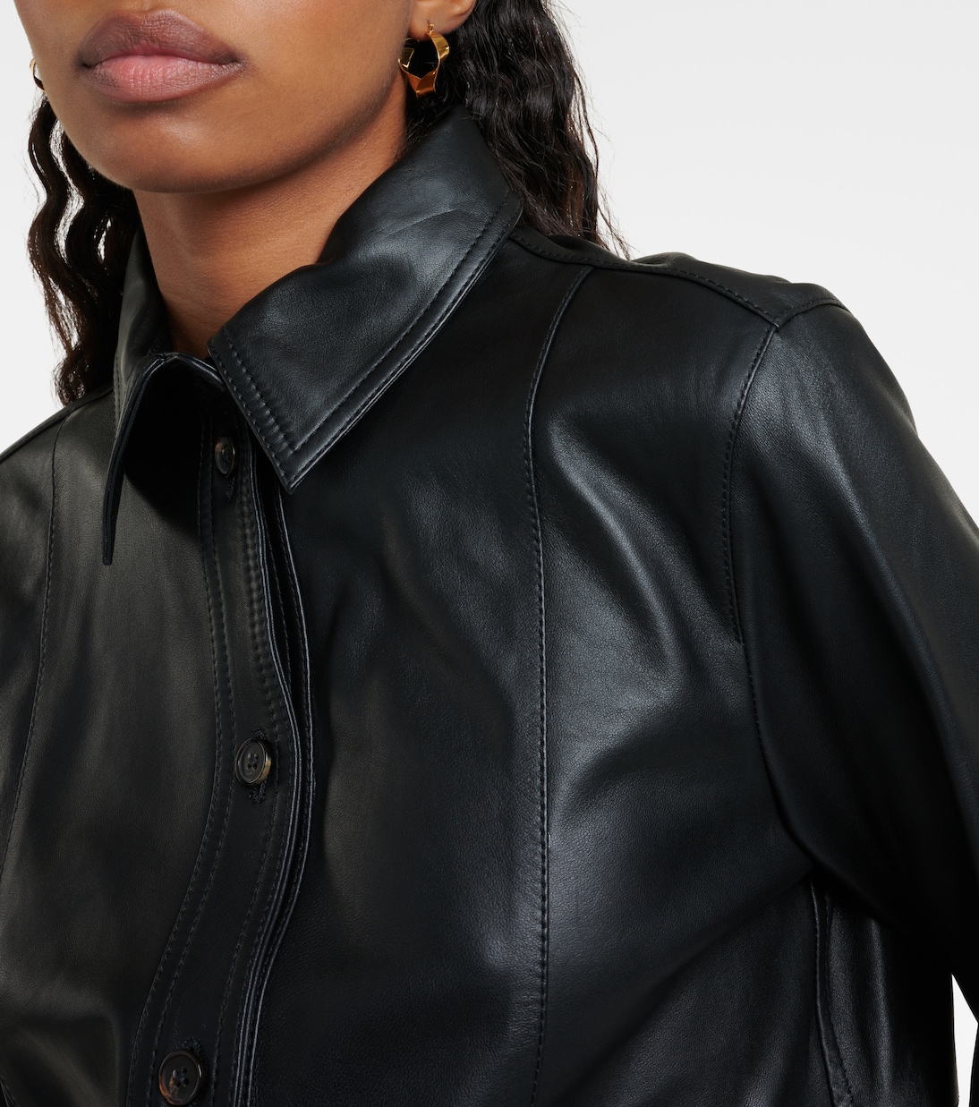 Leather overshirt  | Toteme