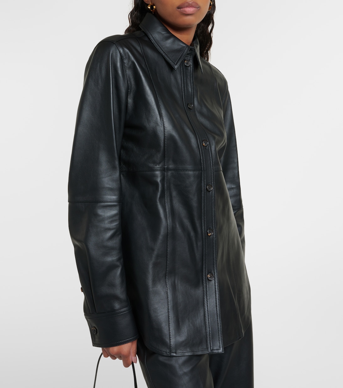 Leather overshirt  | Toteme