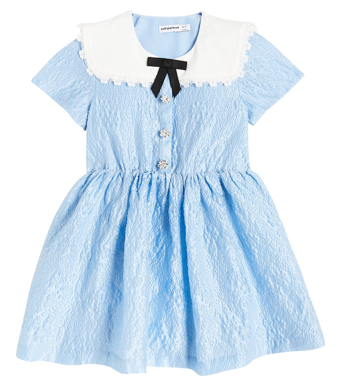 Bow-detail floral dress | Self-Portrait Kids