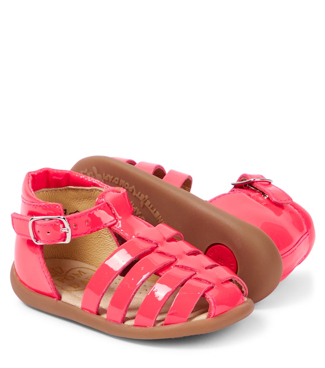 Baby Stand-Up Strap patent leather sandals | Pom d'Api
