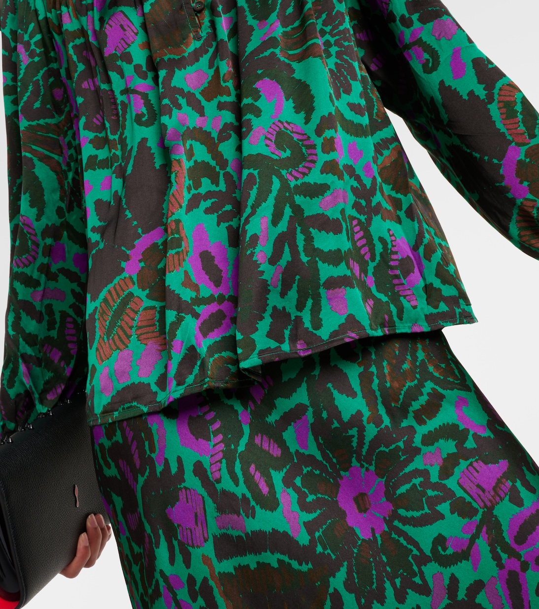 Bedruckte Bluse Reeve aus Satin | Velvet