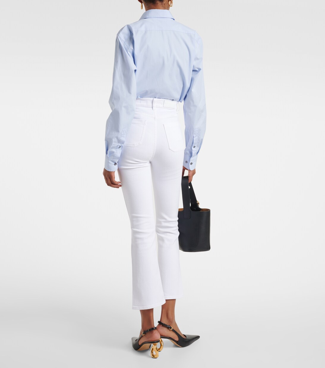 Jeans flared cropped de tiro alto | 7 For All Mankind