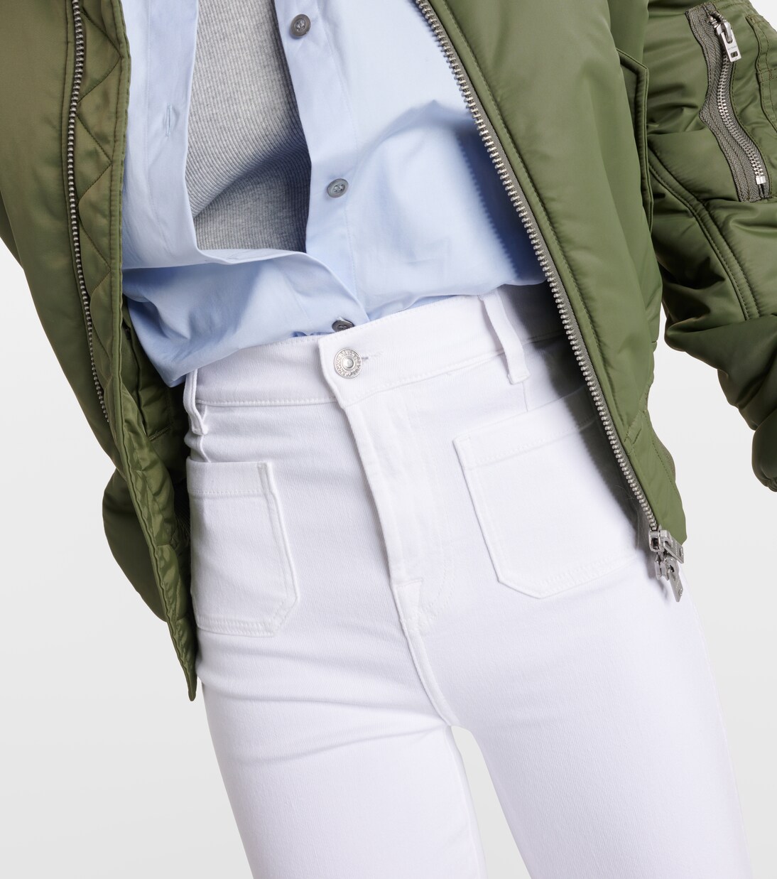 Jeans flared cropped de tiro alto | 7 For All Mankind