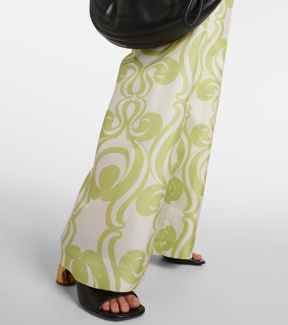 Pantalon ample imprimé en soie | Dries Van Noten