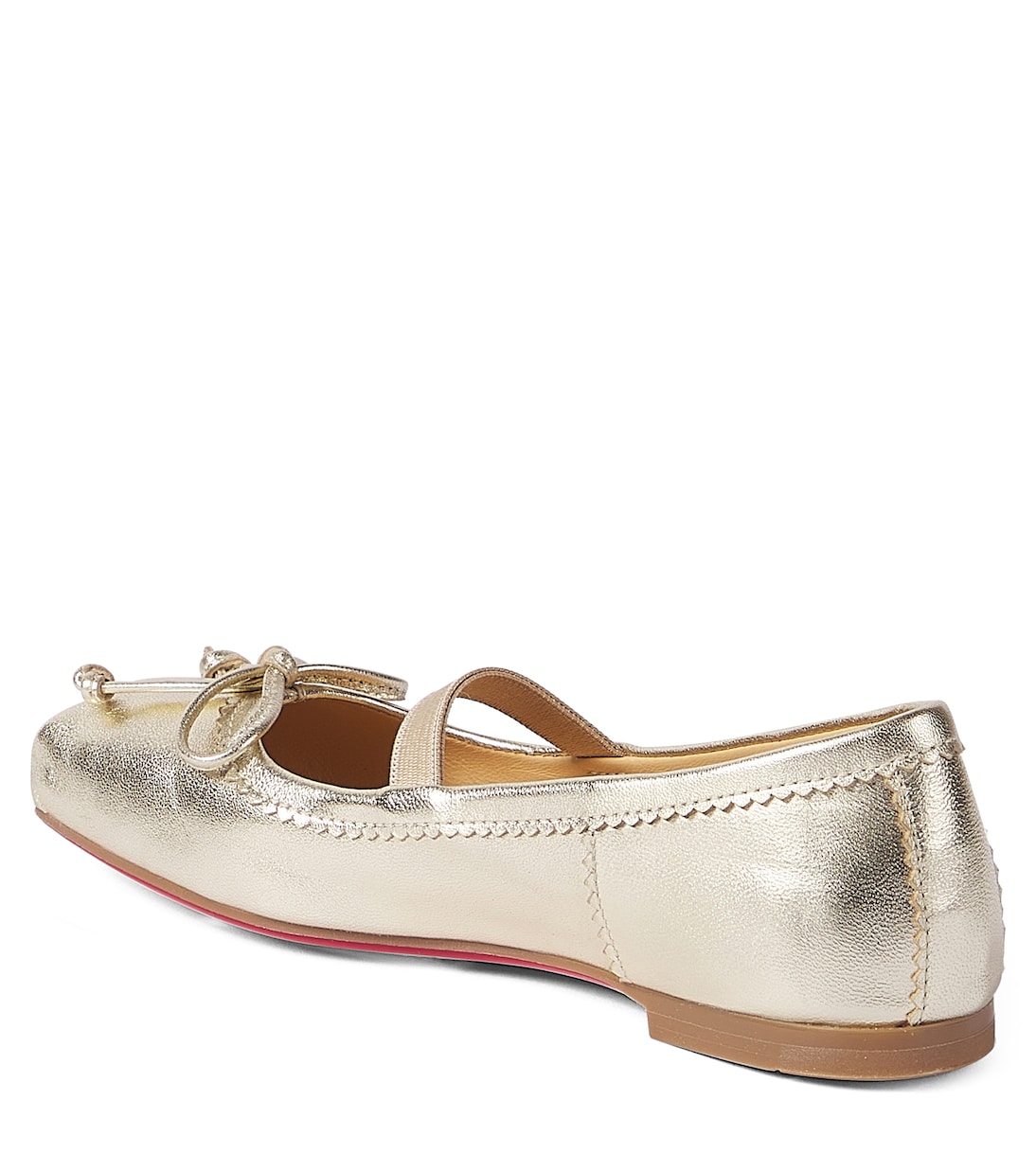 Baballet metallic leather ballet flats | Christian Louboutin Kids